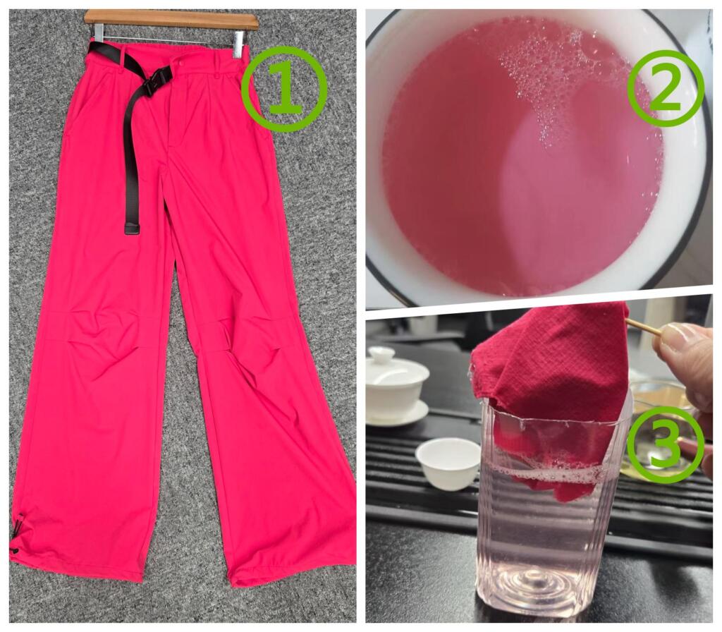 Twisted nylon four-way stretch fabric Substandard Color Fastness