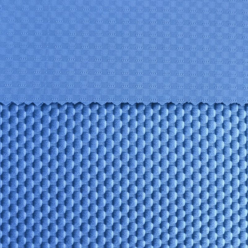Custom Woven Fabric Development 14 Special weave construction in 75D plus 40D polyester spandex with 40S cotton-like polyester in the weft