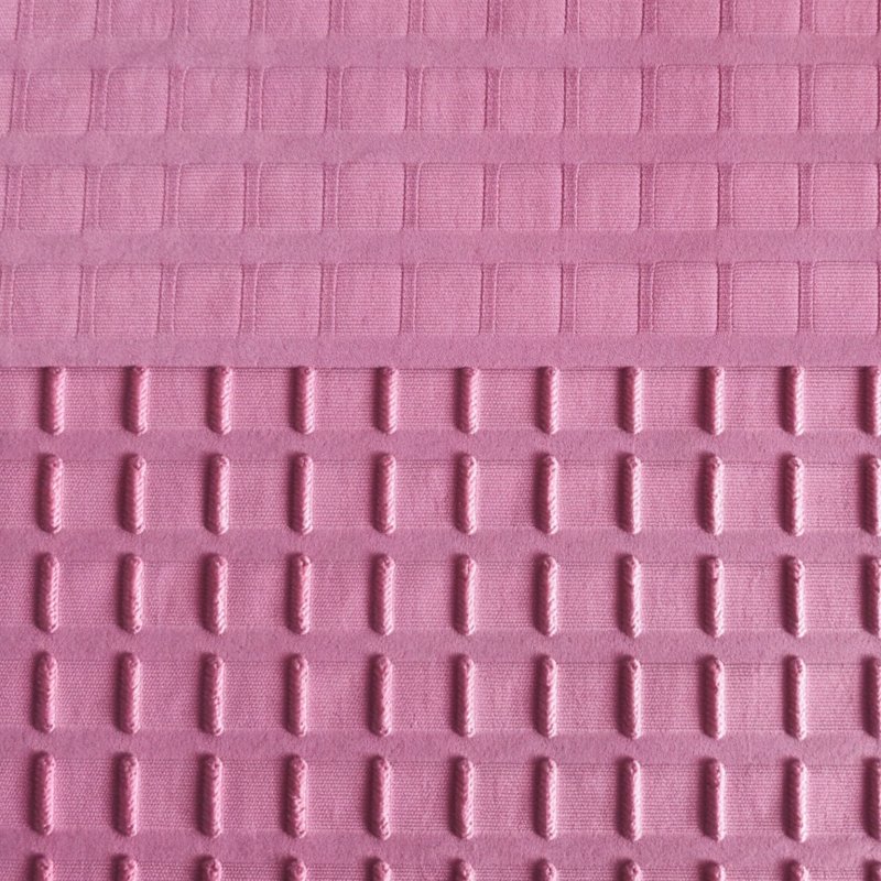 Custom Woven Fabric Development 15 Special weave construction in 70D plus 40D nylon spandex with 280D nylon air-textured yarn in the weft