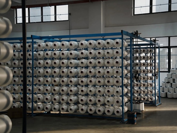 Custom Woven Fabric Development 4 Yarn warehouse stocking polyester, nylon and functional yarns for custom weaving