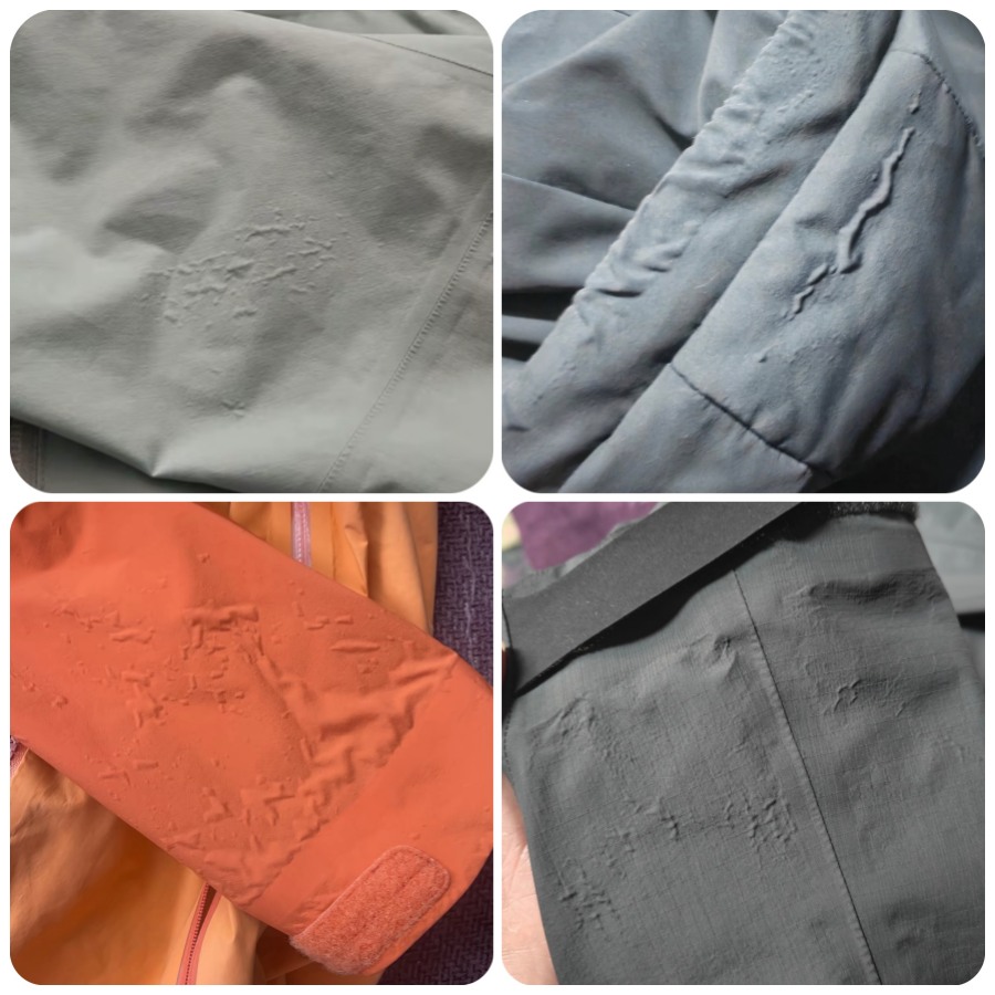 Defect reference — bubbling and delamination on laminated fabric after washing