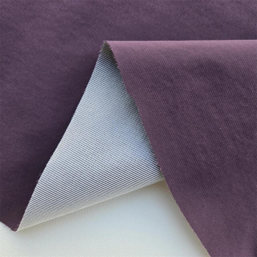 Fabric swatch — 100D Checked 4-Way Stretch laminated with low-permeability TPU 0.008 mm + 30D white tricot, face texture close-up