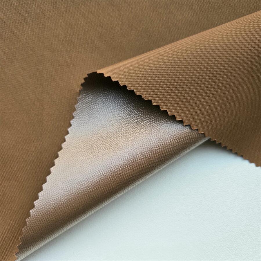 Fabric swatch — 150D Double-Fill Matte Oxford laminated with mid-permeability TPU 0.015 mm, face texture close-up