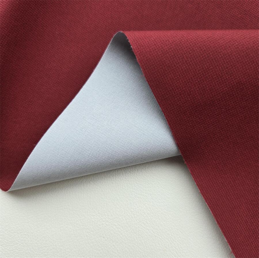 Fabric swatch — 30D Checked High-Stretch Pongee laminated with high-permeability white TPU 0.02 mm + grey floating yarn, face texture close-up