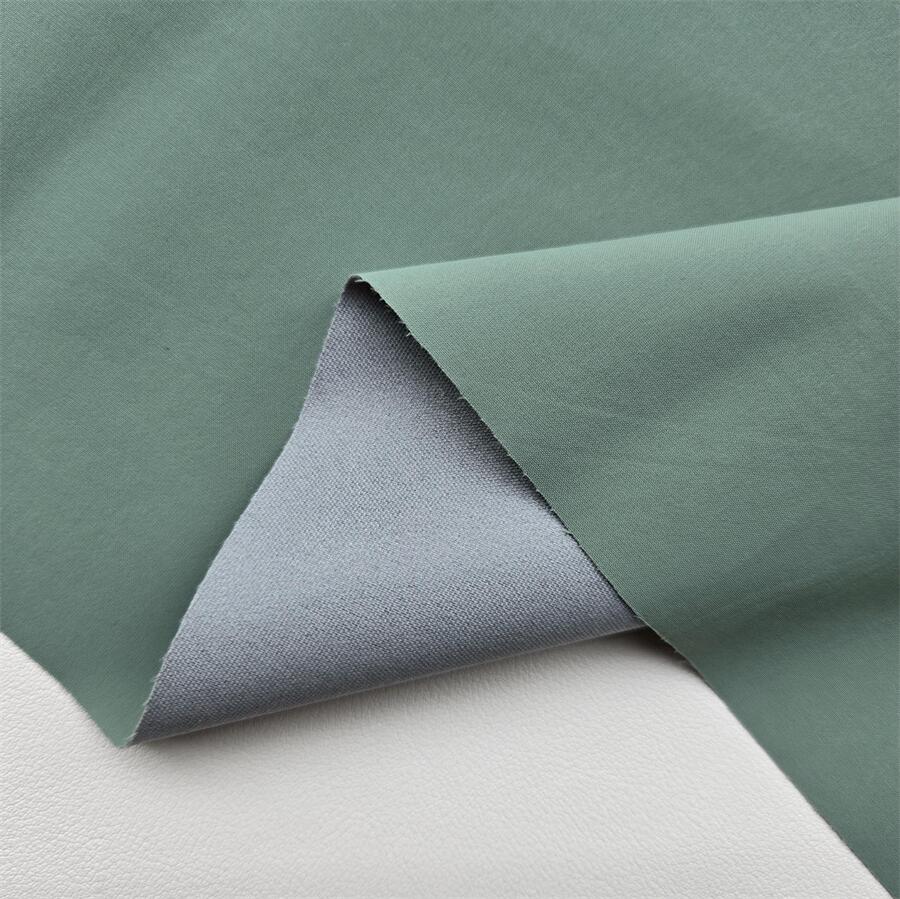 Fabric swatch — 70D Twisted Filament Nylon 4-Way Stretch laminated with low-permeability TPU 0.008 mm + 30D floating yarn, face texture close-up
