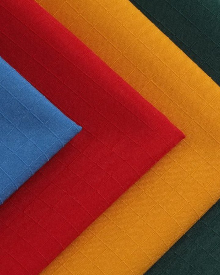 T800 mini check mechanical stretch fabric, 50D x 50D, 90 gsm