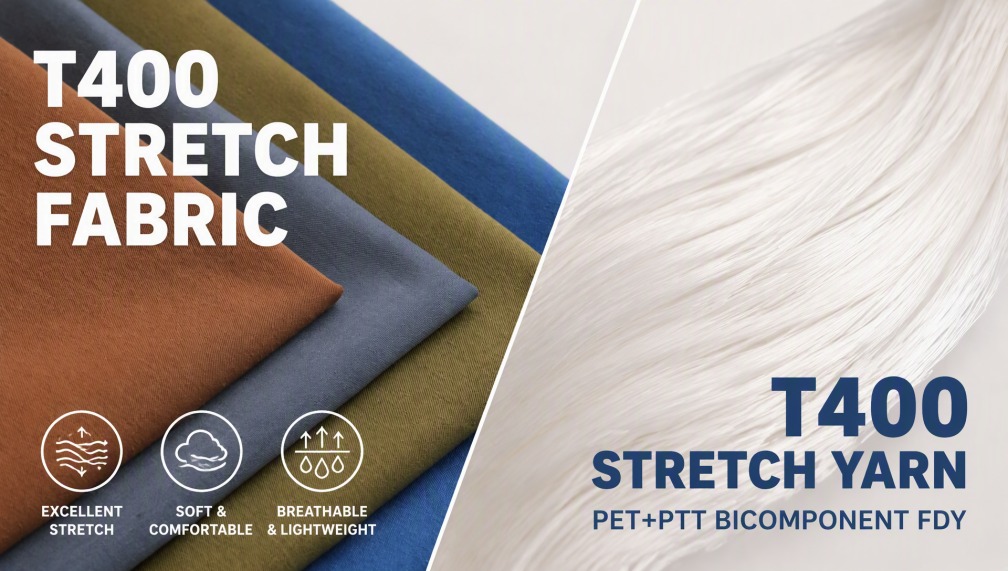 Polyester T400 mechanical stretch fabric for pants and uniforms
